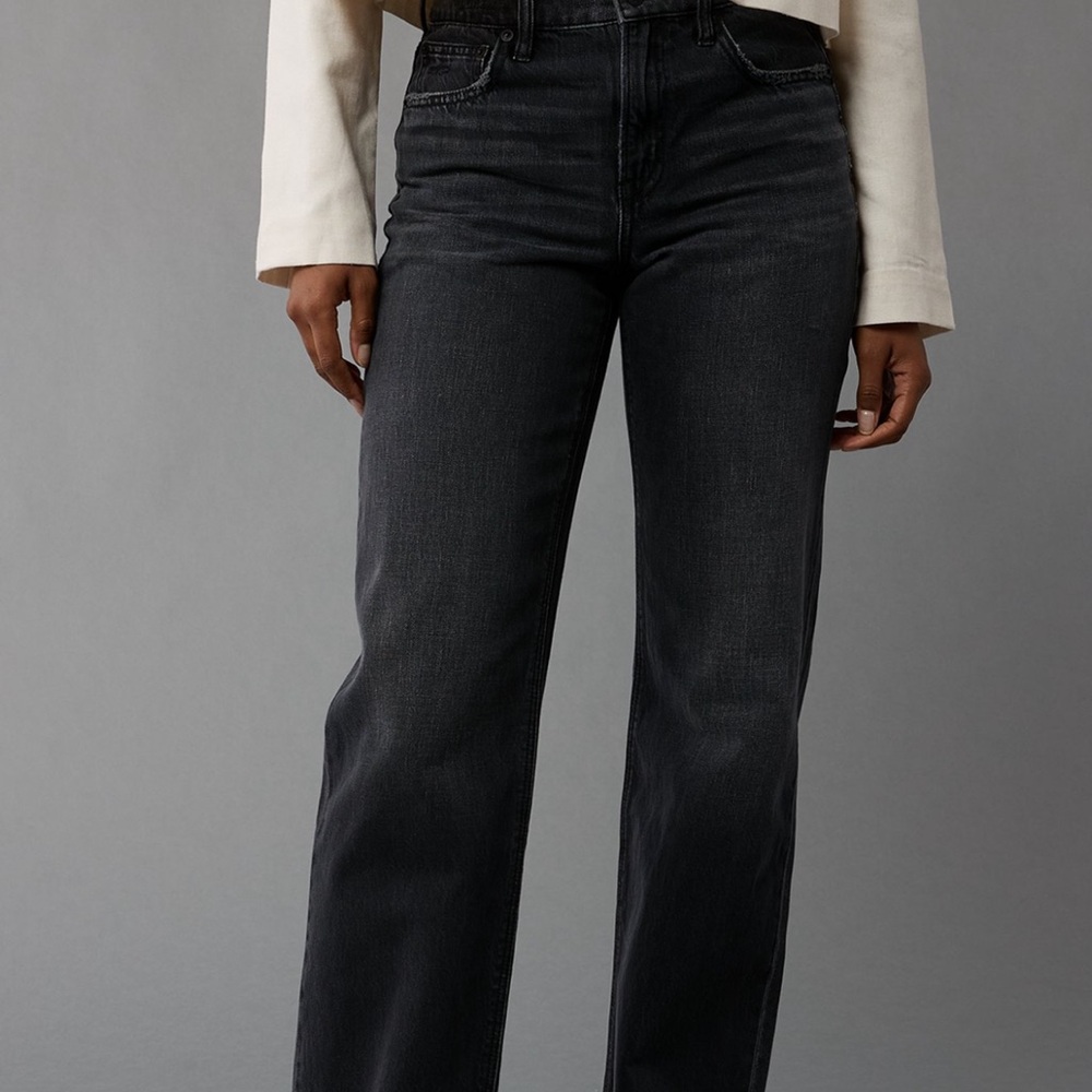 AE Stovepipe Jeans Black Blaze 12 Long
